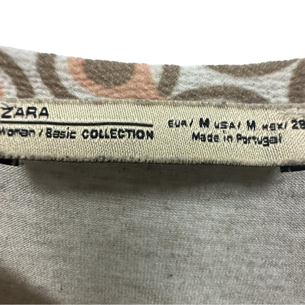 Zara Basic Collection Blouse Front Tee Back Paisl… - image 6